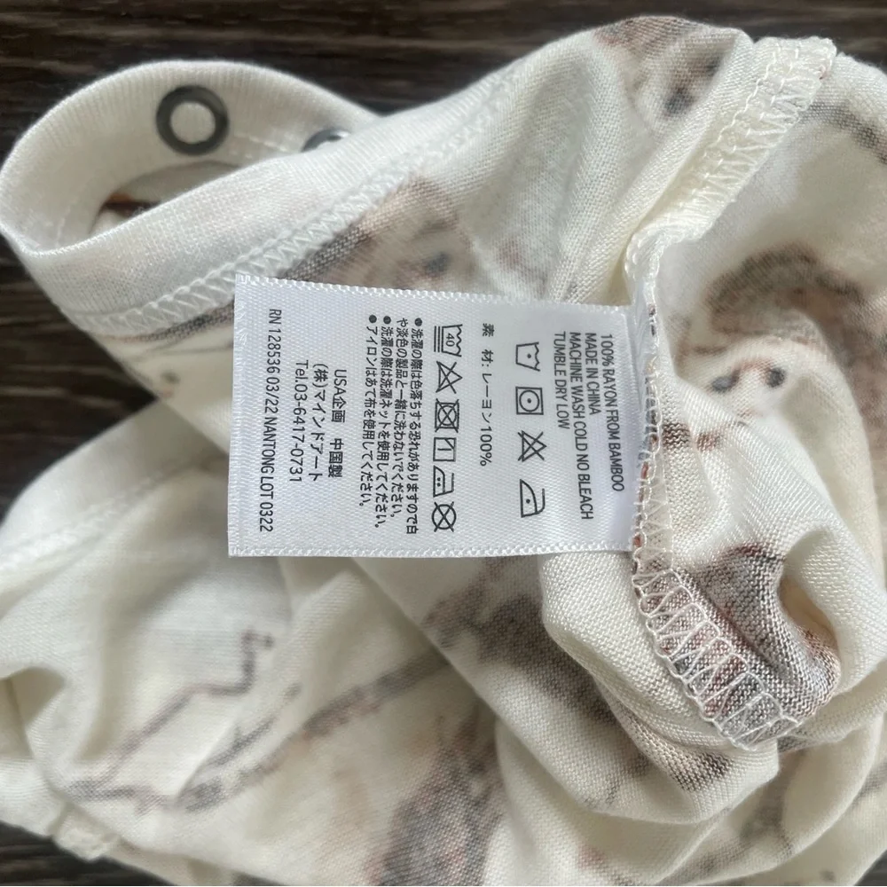 New! Milkbarn Owl Bamboo Long Sleeve One Piece 6-12 Months